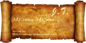 Jánosa Tímea névjegykártya
